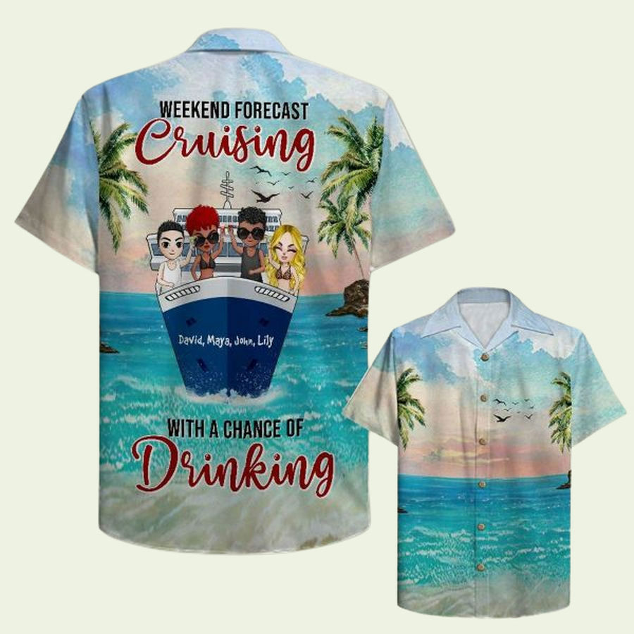 Cheers to friends on cruise ship cruising friends hawaiian shirt Hawaii Shirt Shorts & Flip Flops