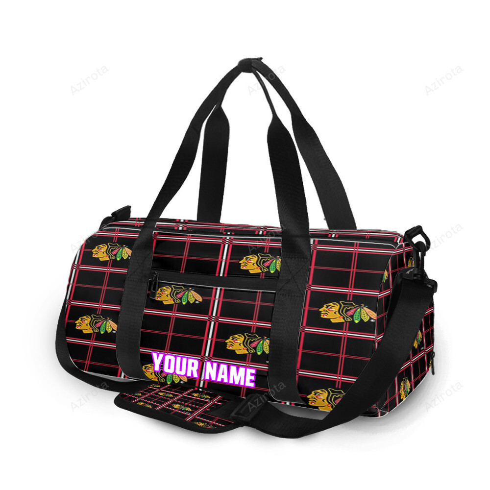 Chicago blackhawks symbol6 personalized name travel bag gym bag 412 Travel Bag