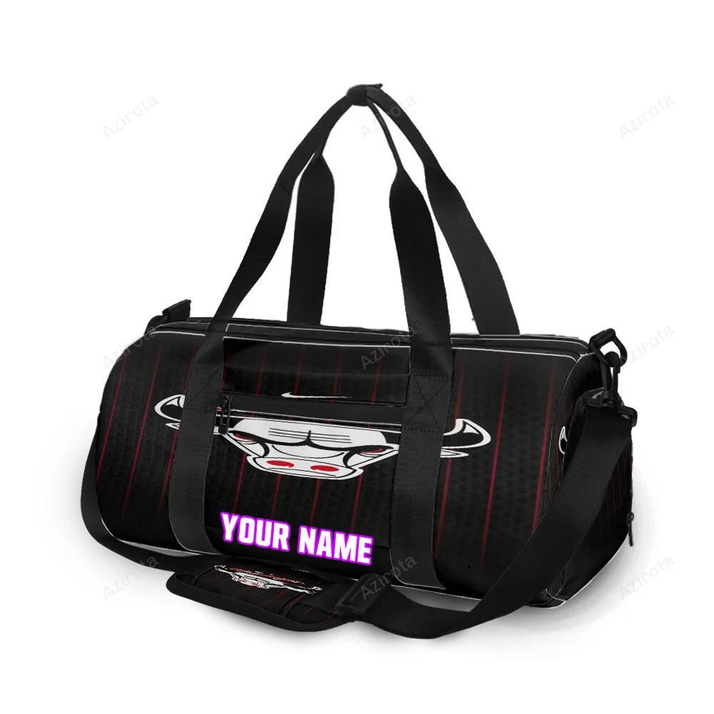 Chicago bulls emblem v15 personalized name travel bag gym bag 890 Travel Bag