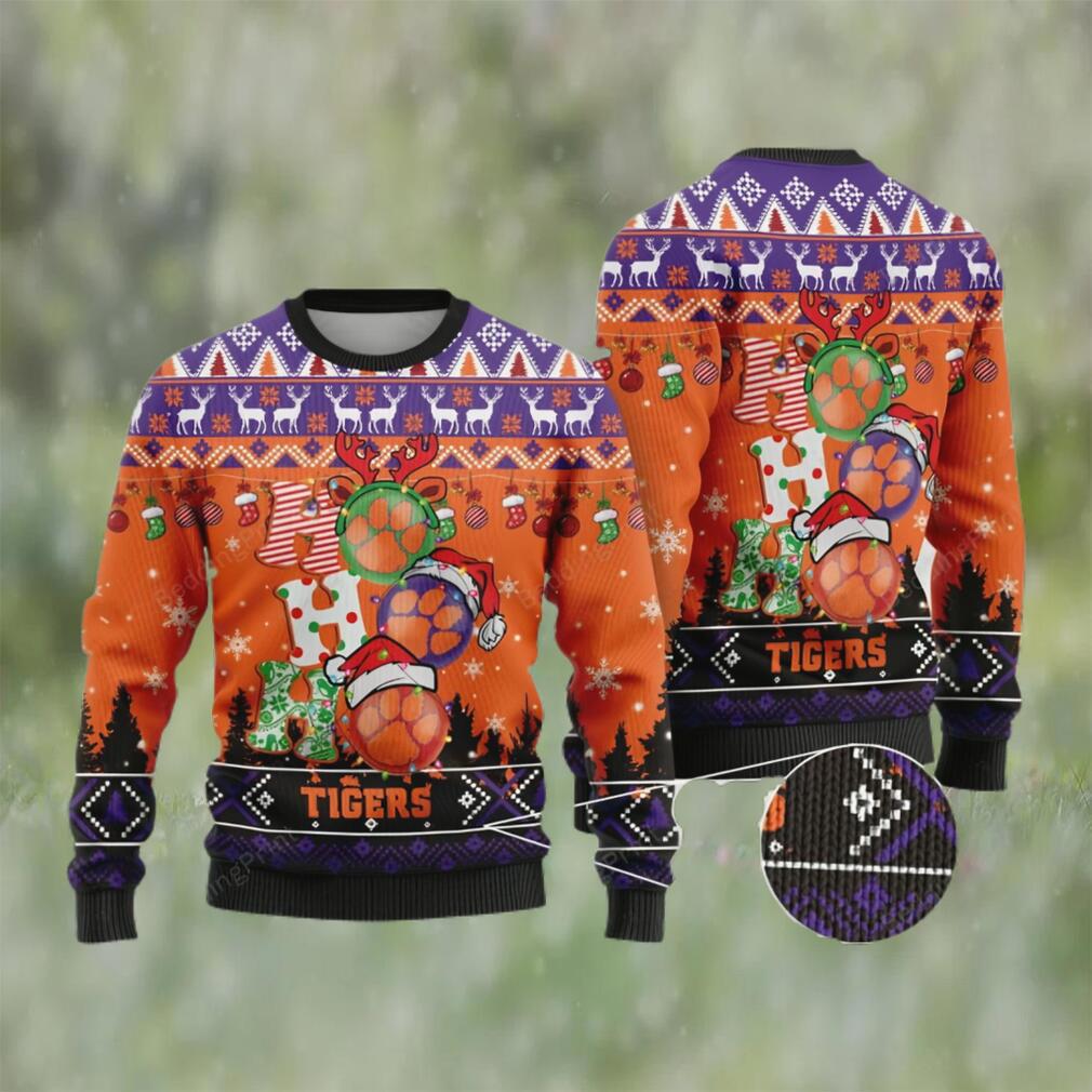 Clemson tigers ho ho ho ugly christmas sweater Christmas Ugly Sweater