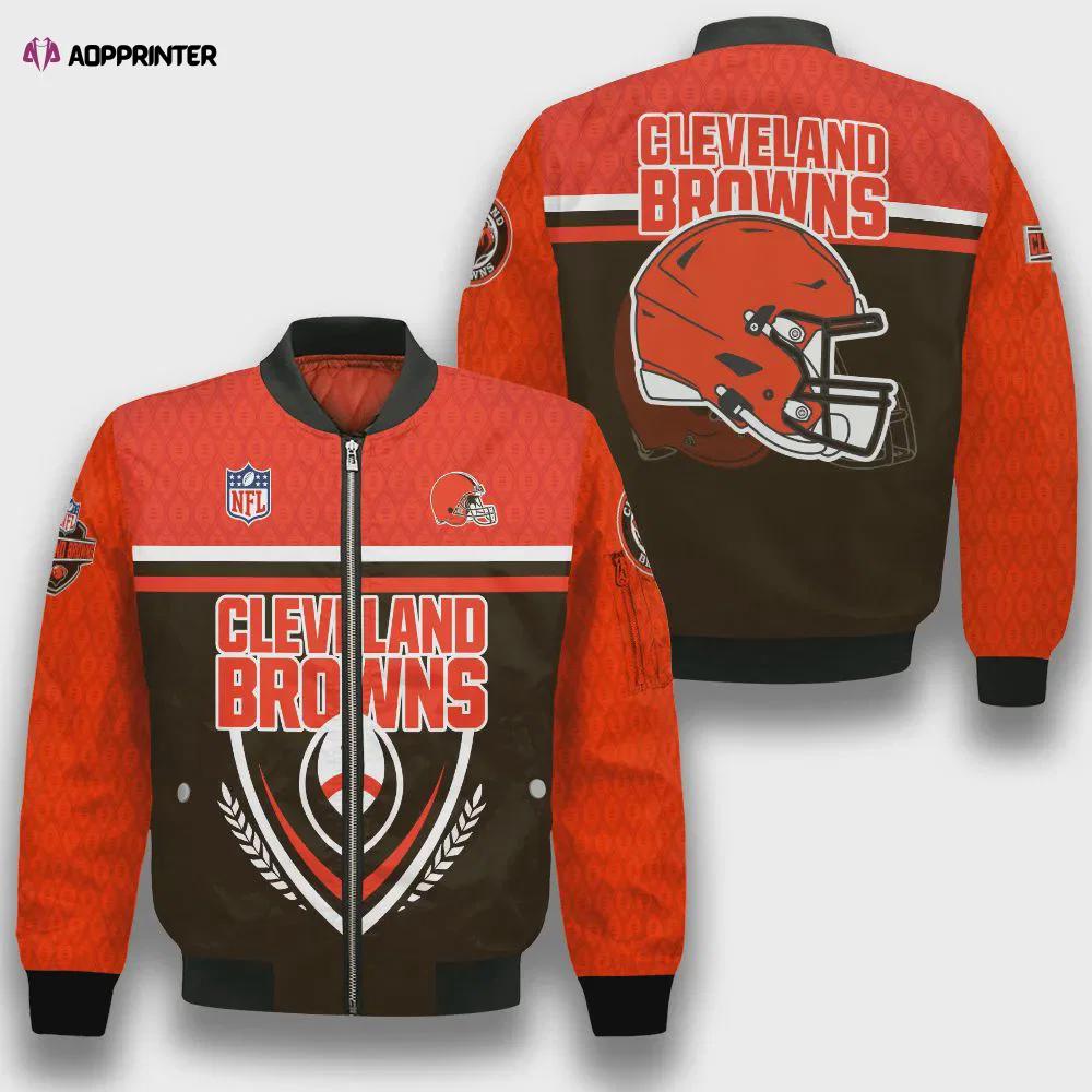 Cleveland browns traditional football pattern bomber jacket Bomber Jacket