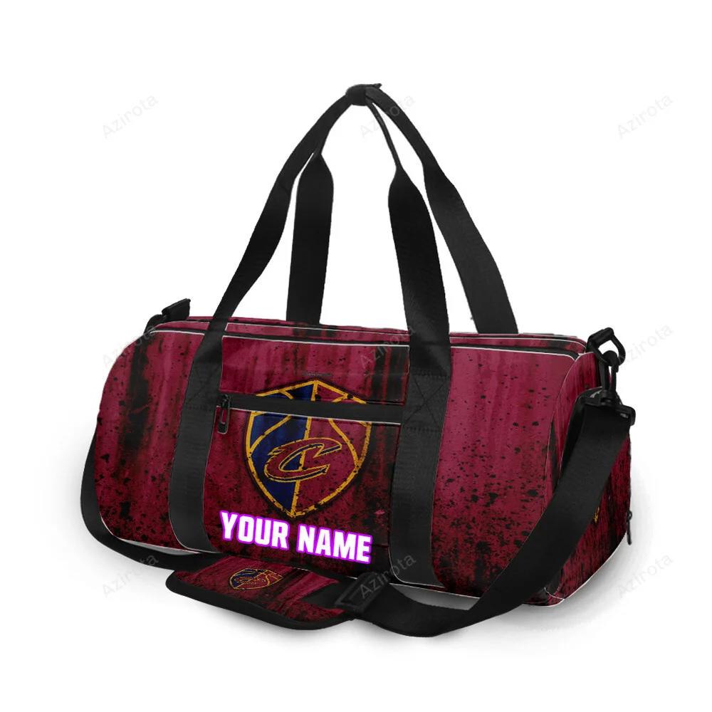 Cleveland cavaliers grunge personalized name travel bag gym bag 1354 Travel Bag