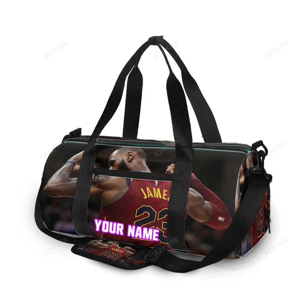 Cleveland cavaliers lebron james v3 23 personalized name travel bag gym bag 501 Travel Bag