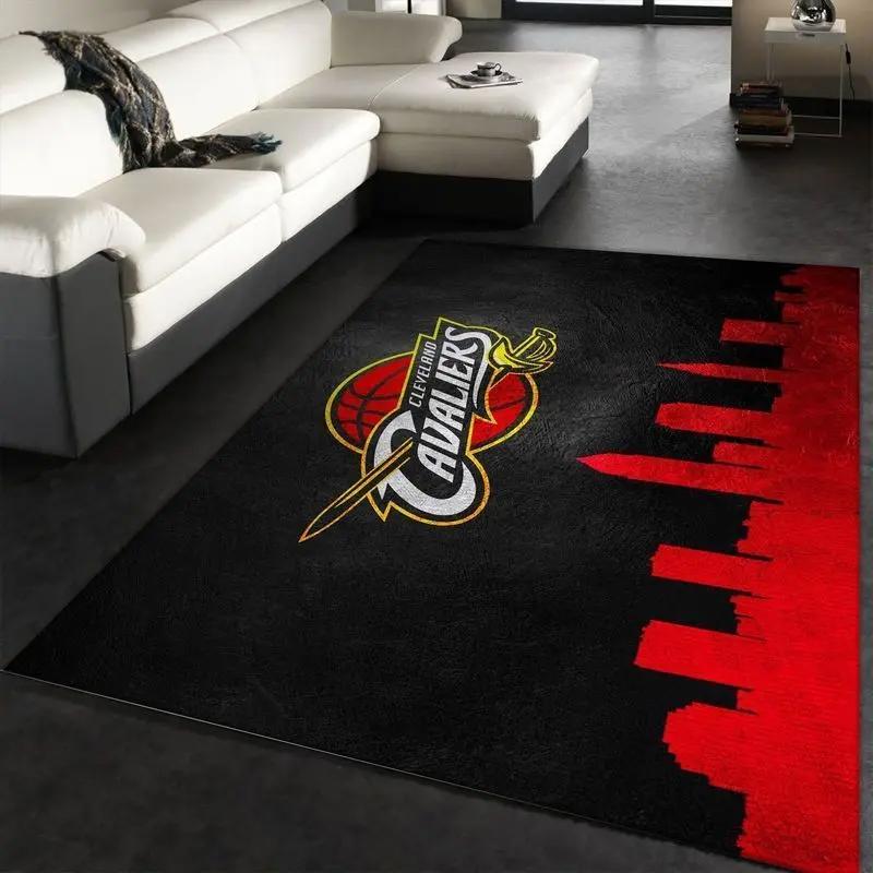Cleveland cavaliers nba 1 living room bedroom rug regtangle carpet Rectangle Rug