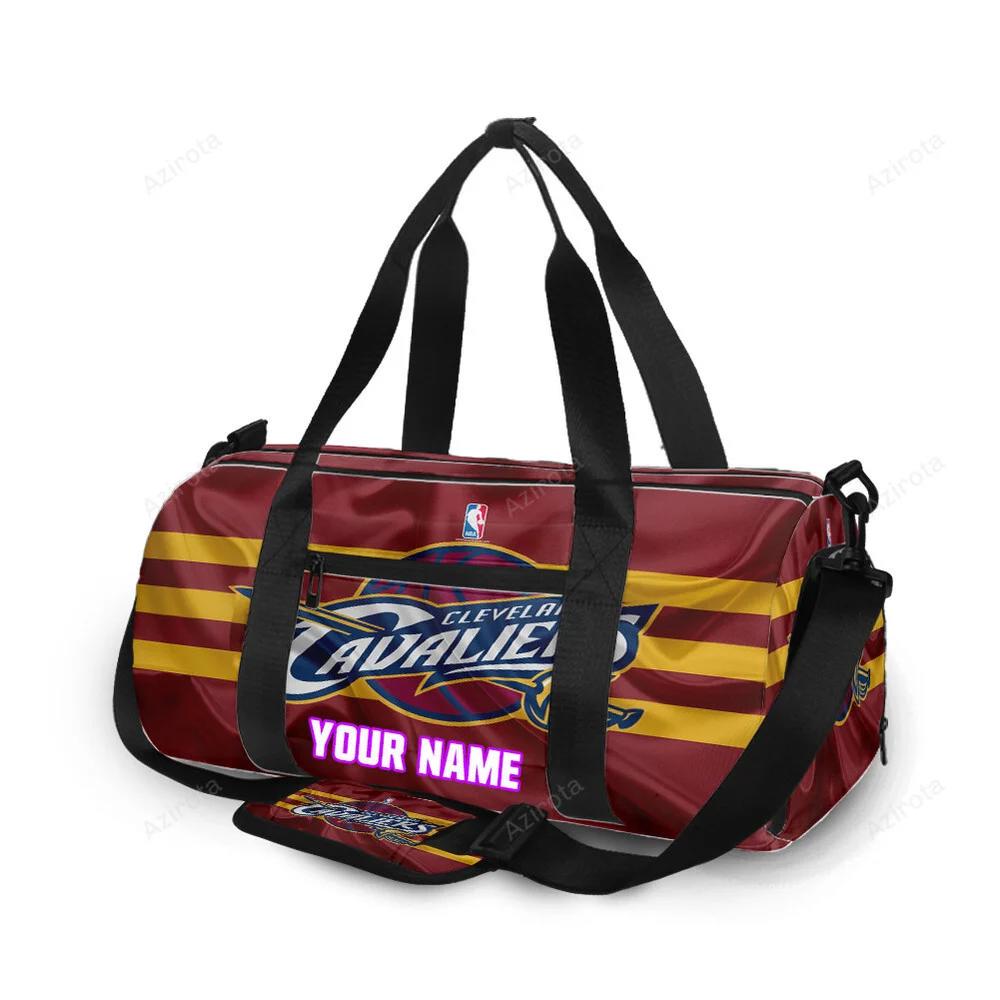 Cleveland cavaliers silk flag personalized name travel bag gym bag 777 Travel Bag