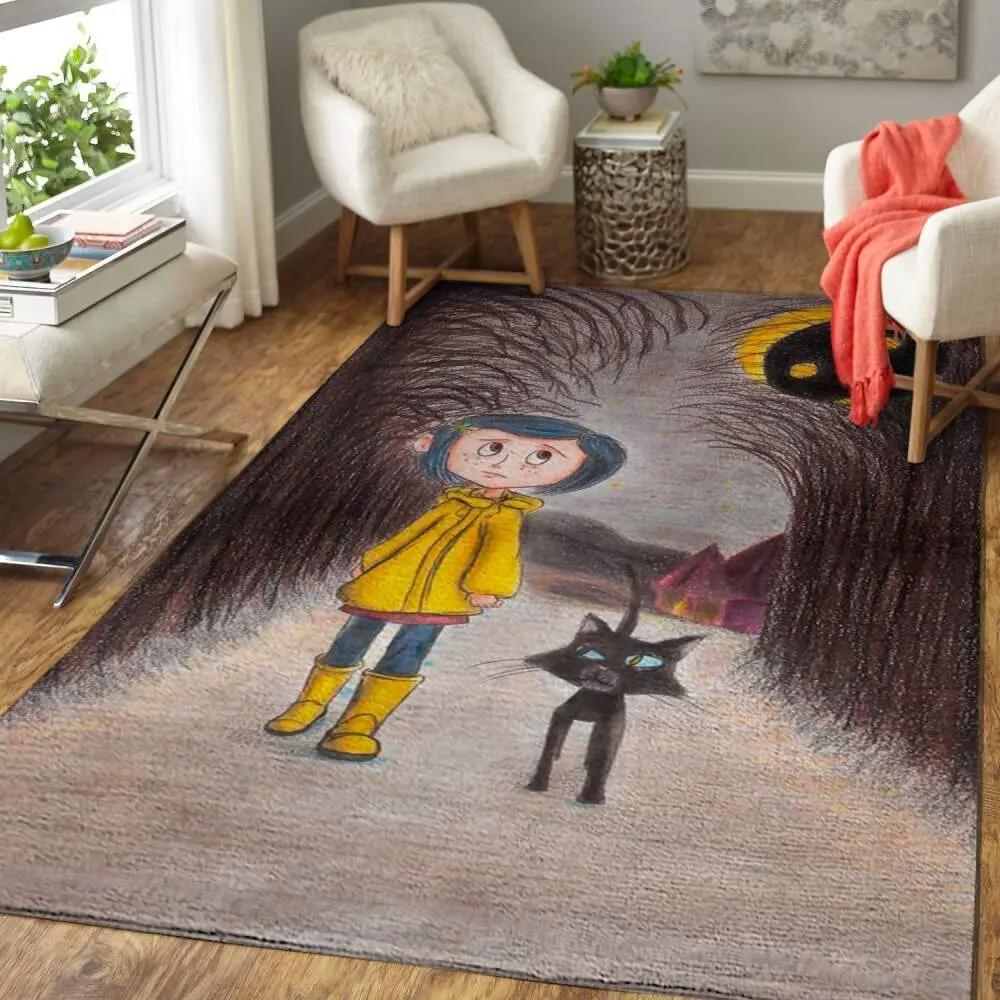 Coraline area rug movie rug regtangle carpet floor decor home decor v11351 Rectangle Rug