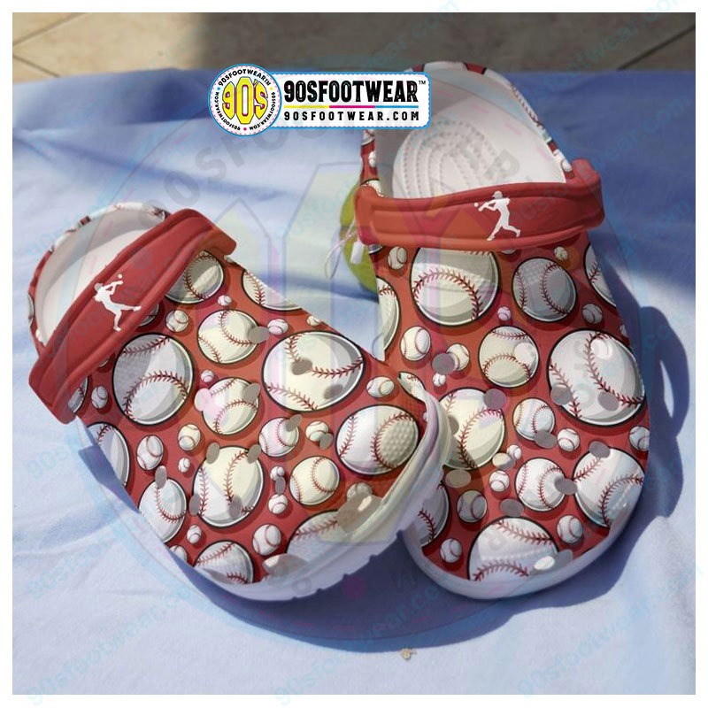 Crocs outfit - baseball ball themed red baseball crocs - 197 Crocs Outfit