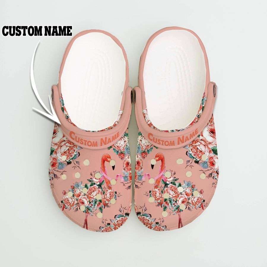 Crocs outfit - custom name breast cancer awareness crocs flamingo floral crocs clogs crocband shoes - 458 Crocs Outfit