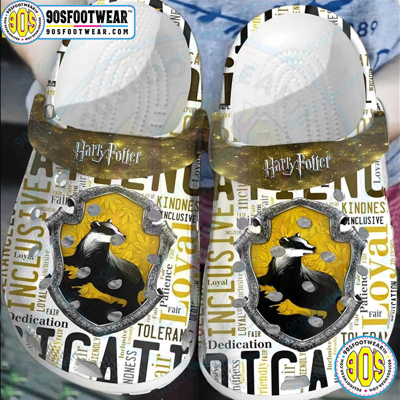 Crocs outfit - harry potter crocs hufflepuff house text harry potter movie clog shoes for hp fan - 1157 Crocs Outfit