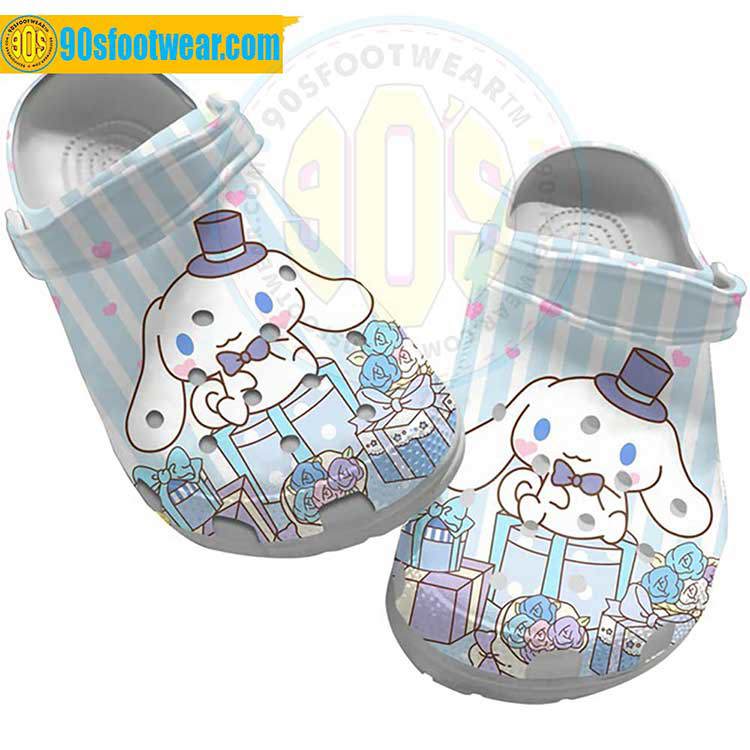Crocs outfit - hello kitty crocs – cinnamaroll blue white line pattern crocband clog shoes - 1196 Crocs Outfit