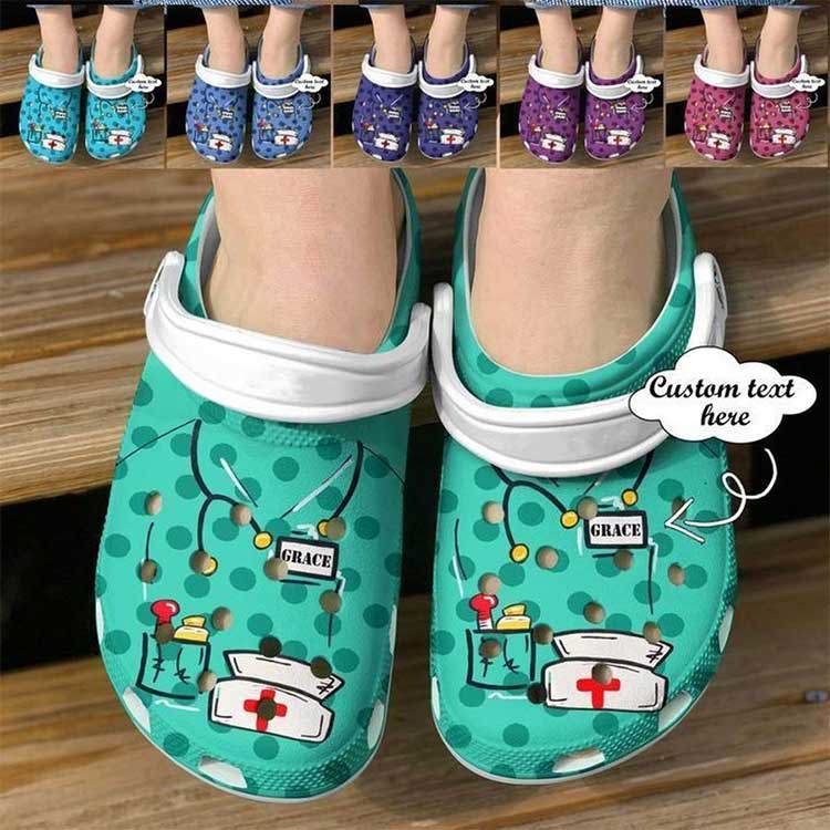 Crocs outfit - personalized green nurse outfit crocs clogs shoes - 1721 Crocs Outfit