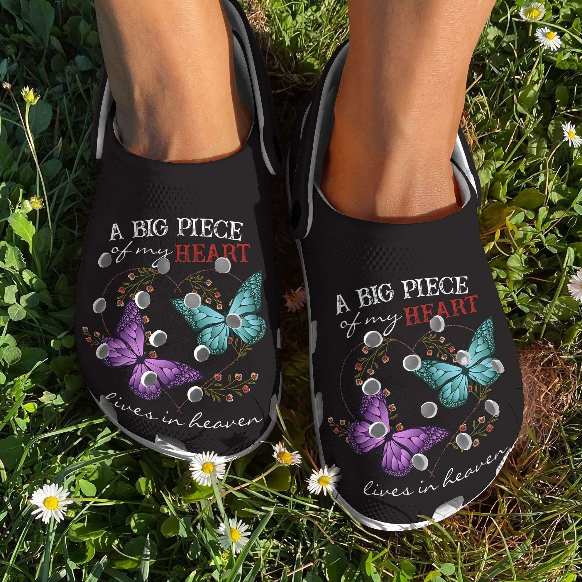 Crocs outfit - piece of heart butterflies lives in heaven crocs crocband clog shoes - 1862 Crocs Outfit