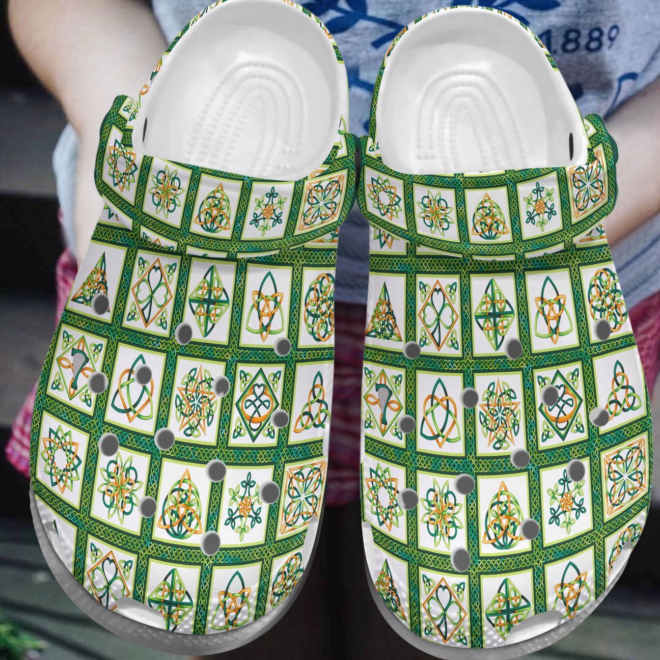 Crocs outfit - st patrick’s day irish celtics pattern crocband crocs shoes - 2071 Crocs Outfit