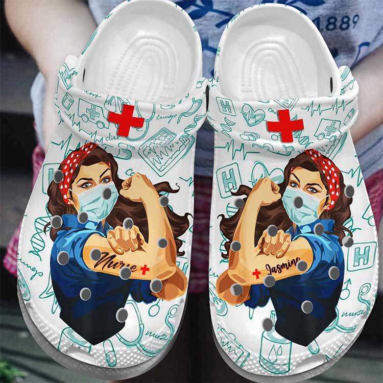 Crocs outfit - super woman hero nurse crocs clog - 2139 Crocs Outfit
