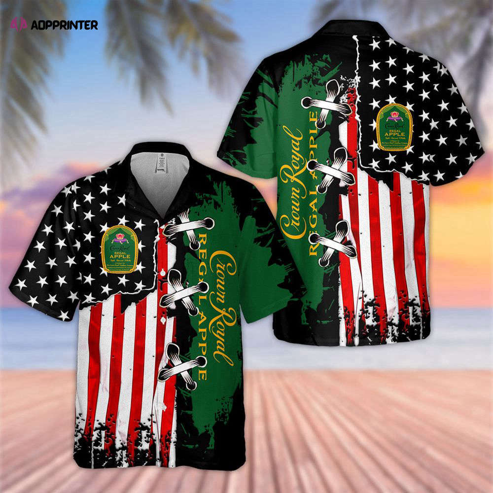 Crown royal regal apple usa flag hawaiian shirt gift for men women holiday gift Hawaii Shirt