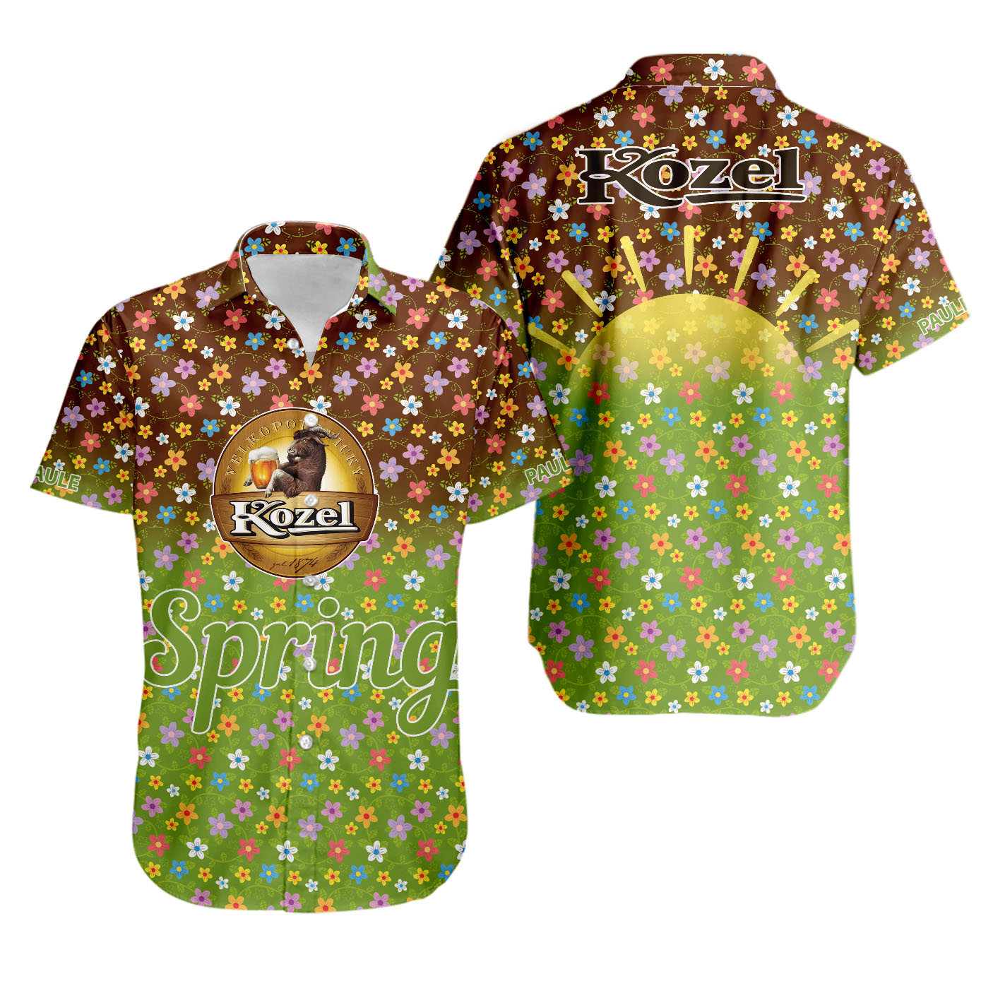 Custom name beer velkopopovicky kozel logo brand cruise brand new aop hawaiian shirt gift for fans Hawaii Shirt Shorts & Flip Flops