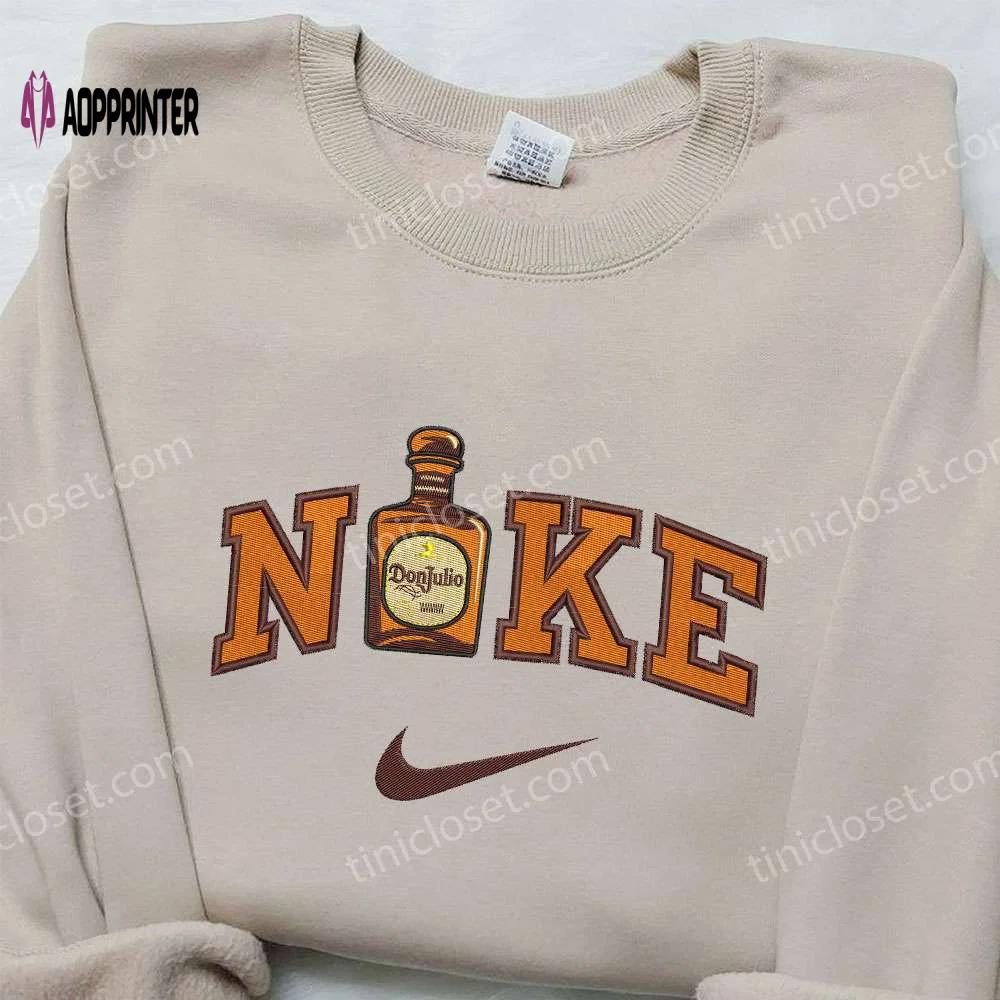 Custom nike embroidered shirt – don julio bottle design perfect gift for him Embroidered Shirt