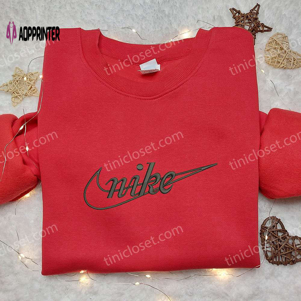 Custom vintage x nike embroidered hoodie & shirt: best birthday gift ideas Embroidered Shirt