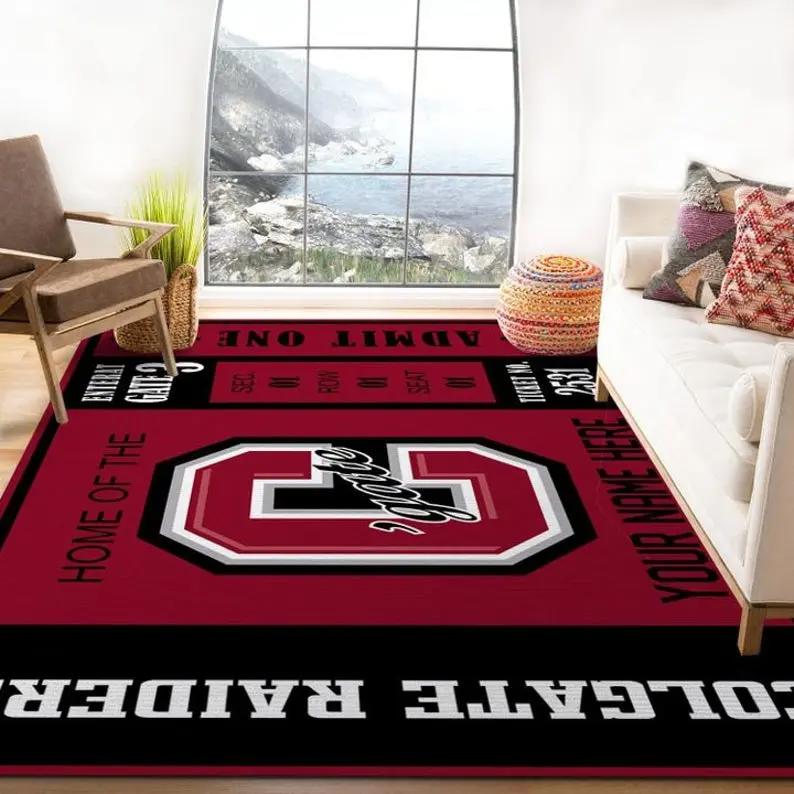 Customizable colgate raiders ncaa rug living room rug home decor floor decor Rectangle Rug