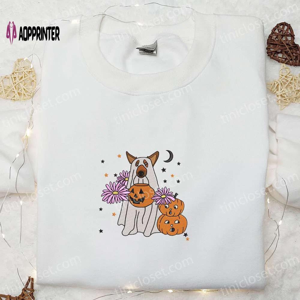 Cute but creepy halloween dog embroidered shirt – best halloween gift for dog lovers Embroidered Shirt