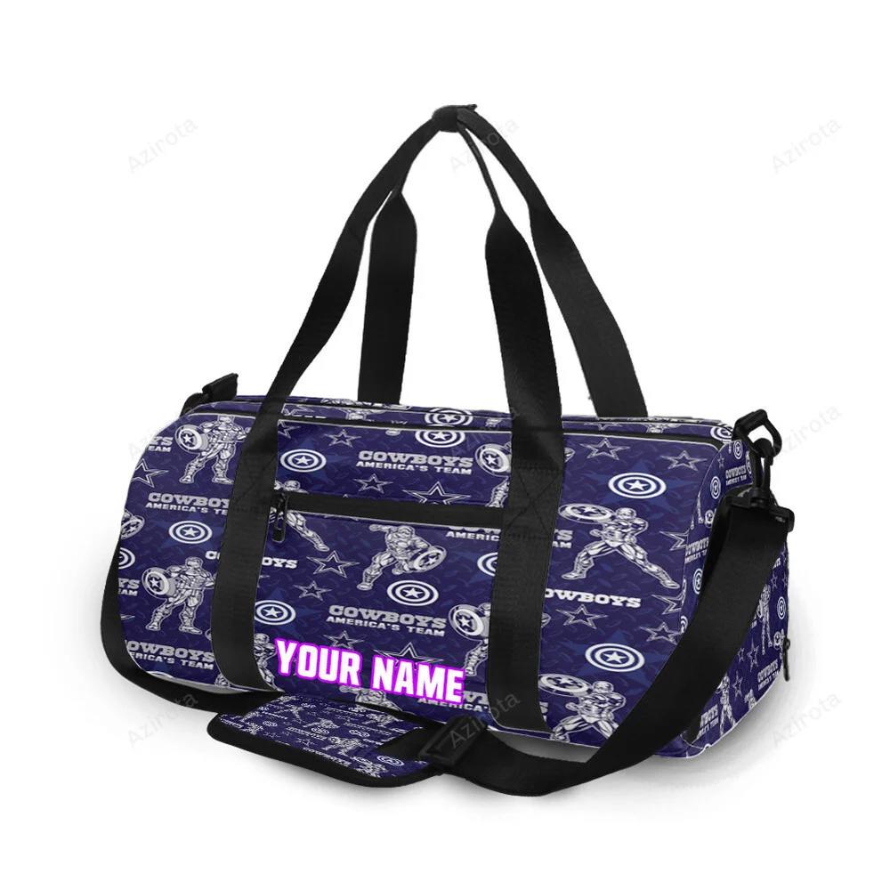 Dallas cowboys captain american personalized name travel bag gym bag 1572 Travel Bag