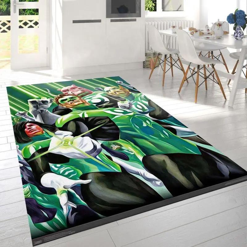 Dc comics the green lantern corps portrait area rug living room and bed room rug rug regtangle carpet floor decor home decor Rectangle Rug