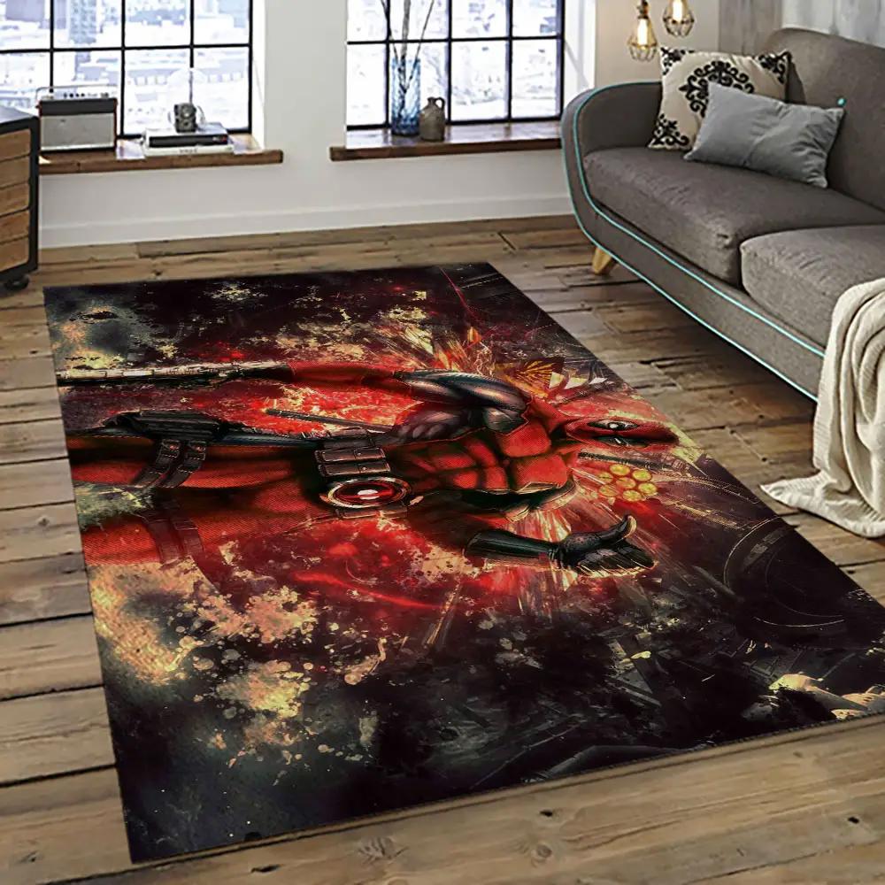Deadpool marvel movie retangle carpet area rug home decor best gift for fan and friends dp27 Rectangle Rug