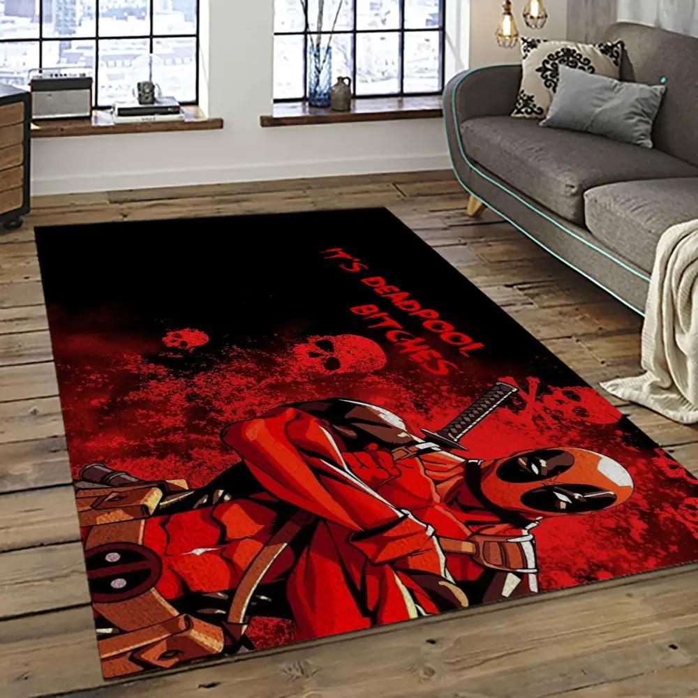 Deadpool marvel movie retangle carpet area rug home decor best gift for fan and friends dp9 Rectangle Rug