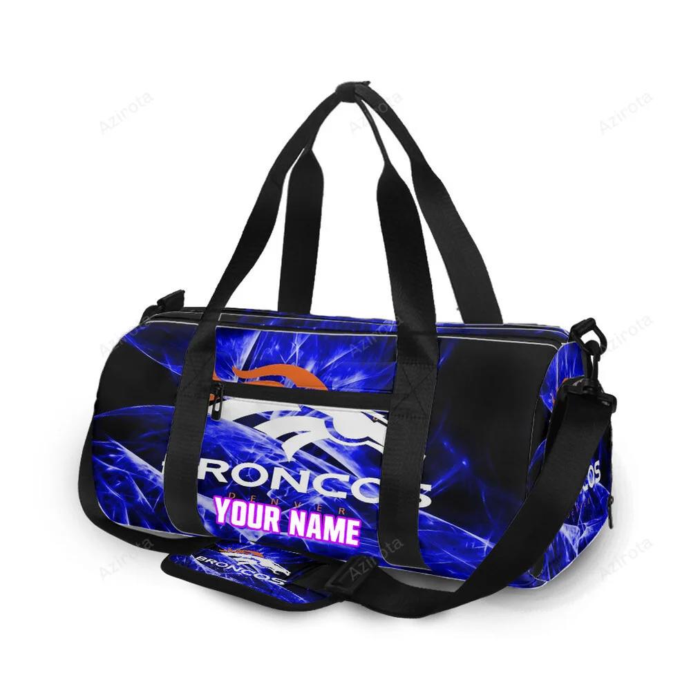 Denver broncos emblem v44 personalized name travel bag gym bag 133 Travel Bag