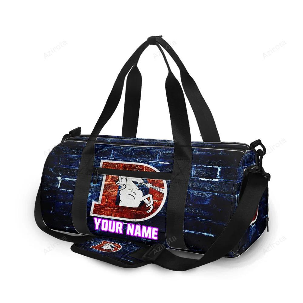 Denver broncos emblem v6 personalized name travel bag gym bag 1748 Travel Bag