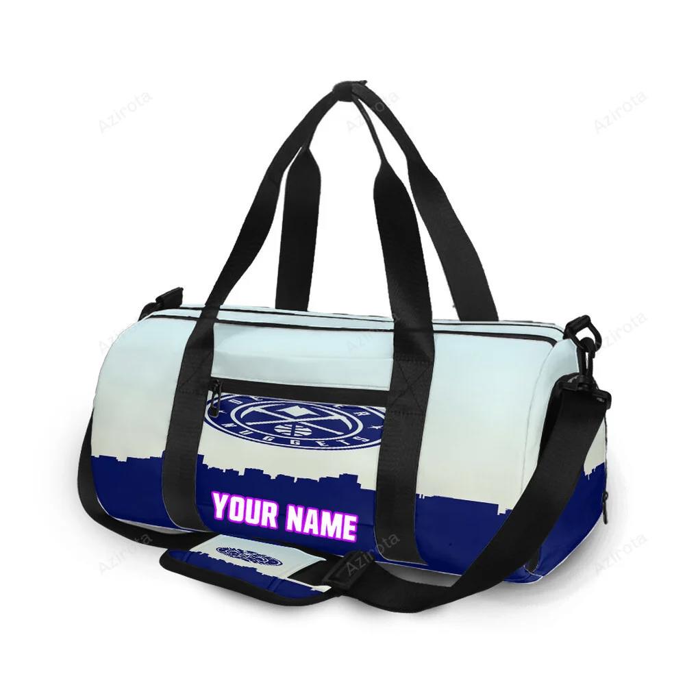 Denver nuggets navy city personalized name travel bag gym bag 144 Travel Bag