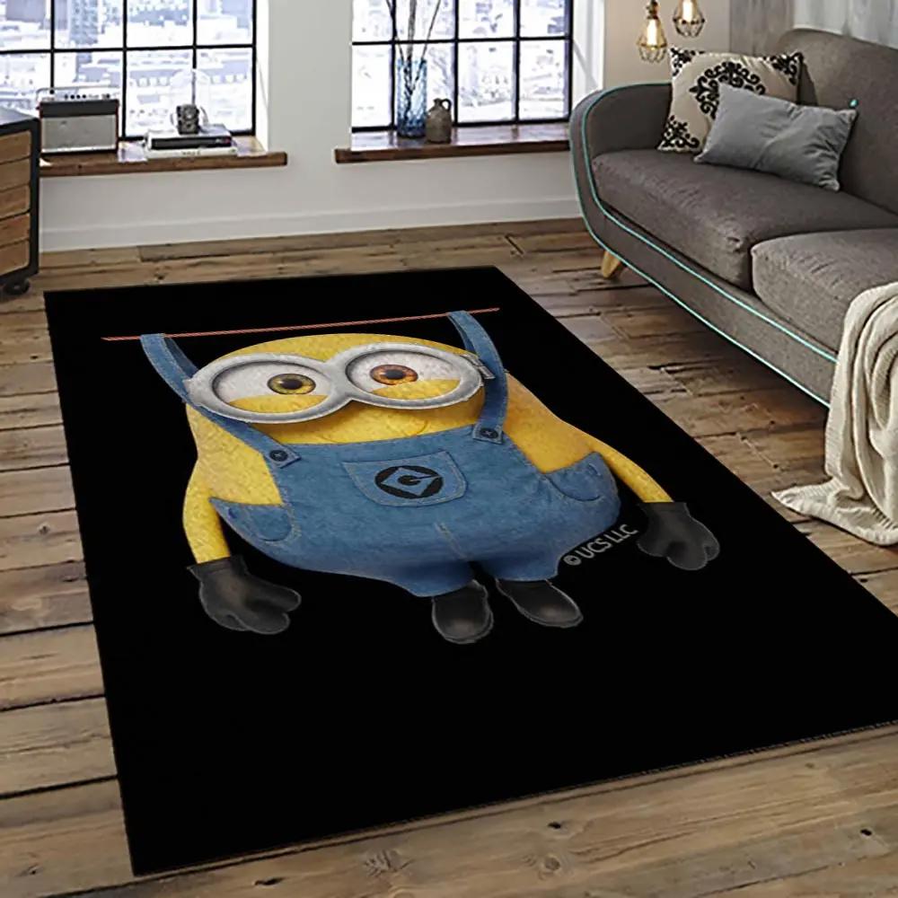 Despicable me film movie minion characters area rug home decor halloween gift best present for friends dmm58 Rectangle Rug