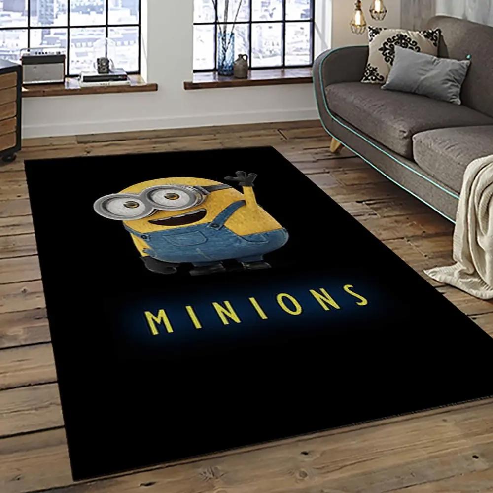 Despicable me film movie minion characters area rug home decor halloween gift best present for friends dmm78 Rectangle Rug
