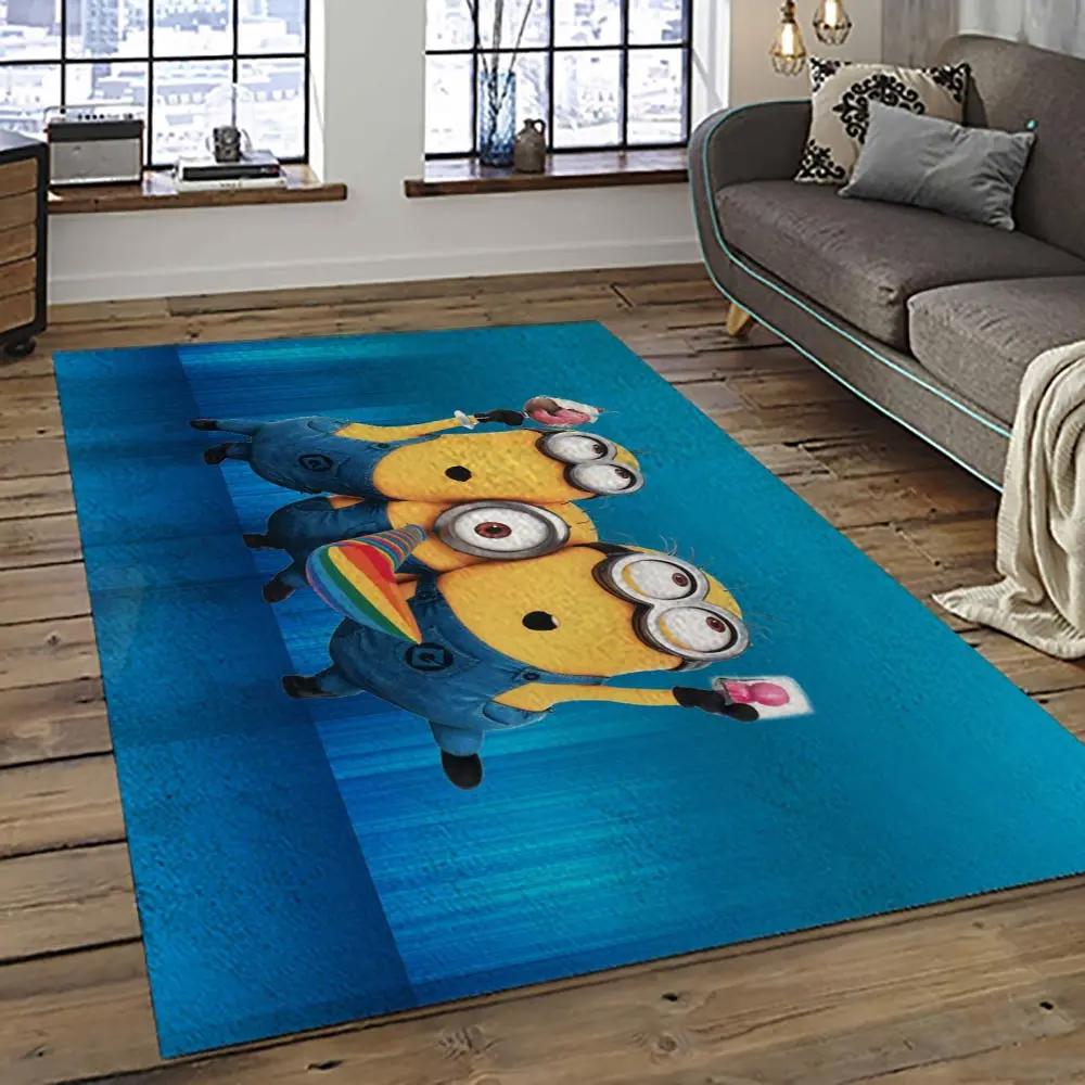 Despicable me film movie minion characters area rug home decor halloween gift best present for friends dmm99 Rectangle Rug