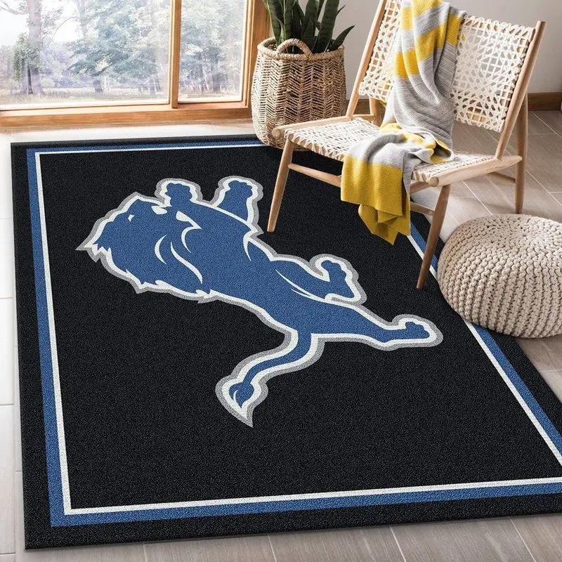 Detroit lions football nfl 22 living room and bed room rug regtangle carpet Rectangle Rug