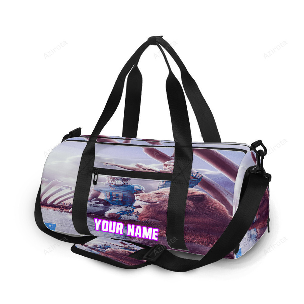 Detroit lions team v8 personalized name travel bag gym bag 309 Travel Bag