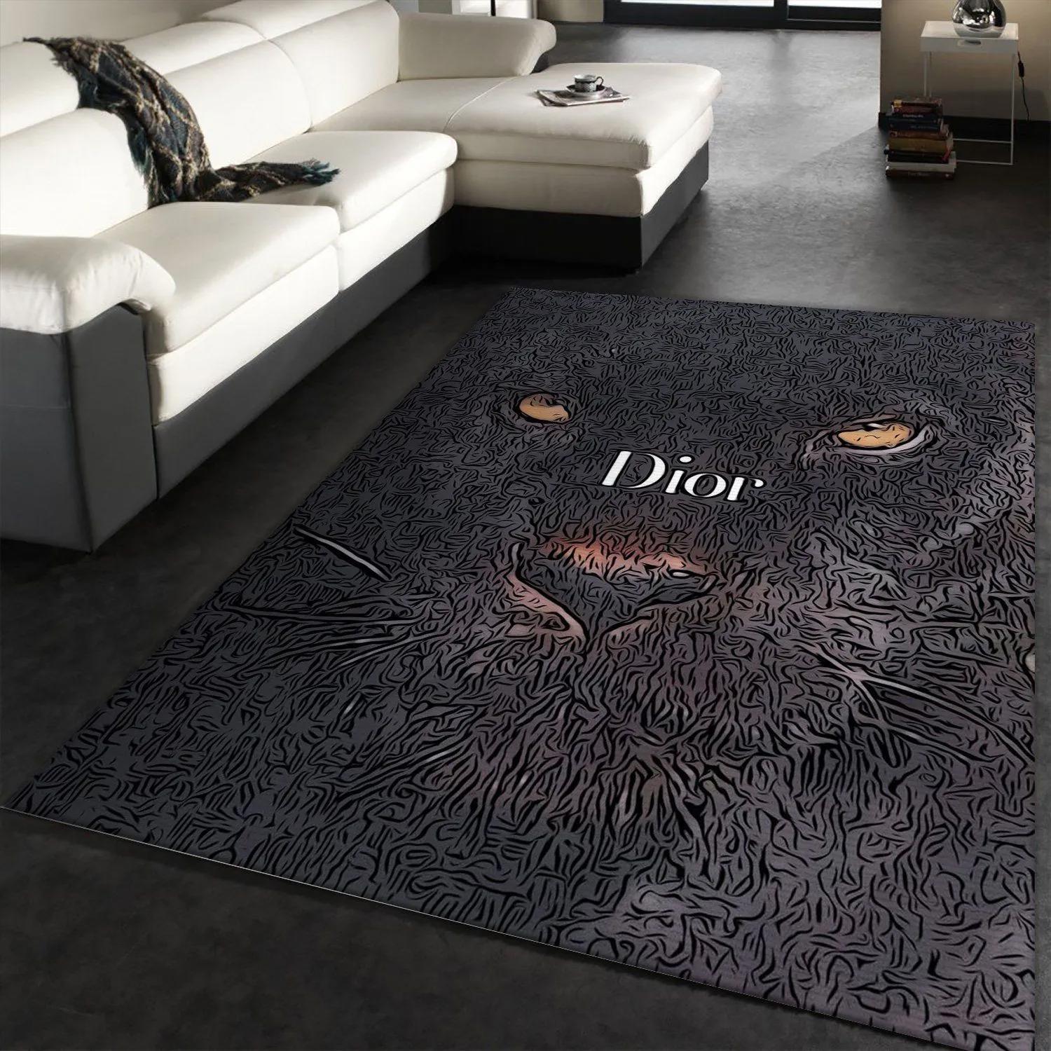 Dior logo type 183. Upgrade Your Living Room with Luxury Home Decor: Area Carpets, Floor Decor, Door Mats, and Hot Gift Items with style a High-End Fashion Brand Rectangle Rug