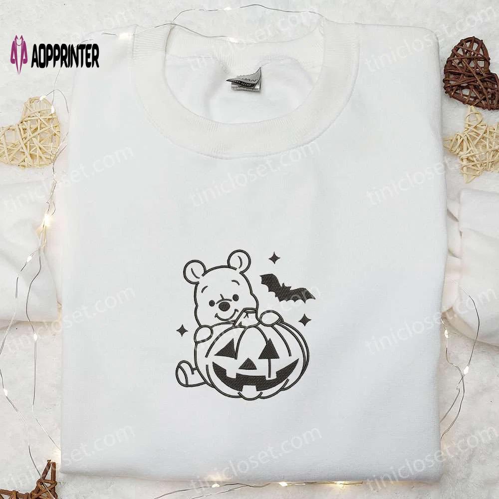 Disney halloween winnie pooh embroidered shirt: adorable & spooky! Embroidered Shirt