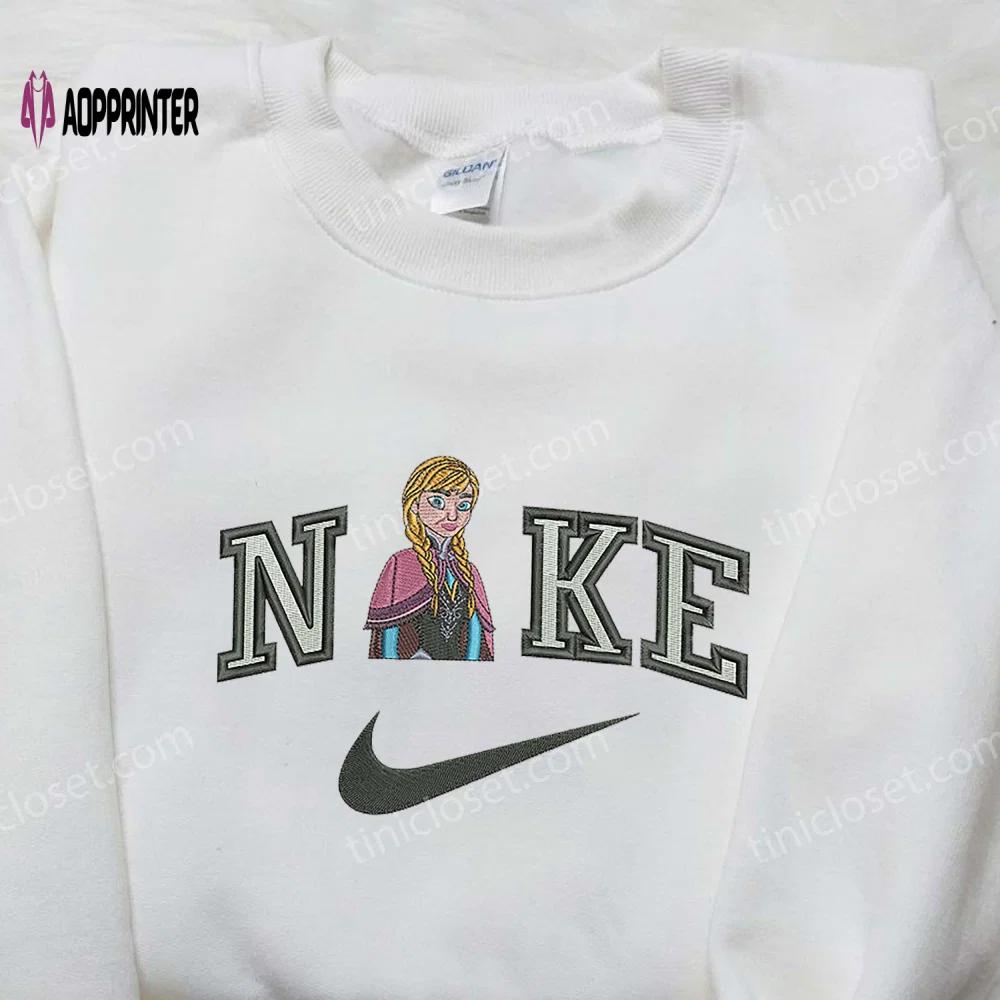 Disneyland family shirt: nike anna arendelle embroidered nike-inspired for fun & style! Embroidered Shirt