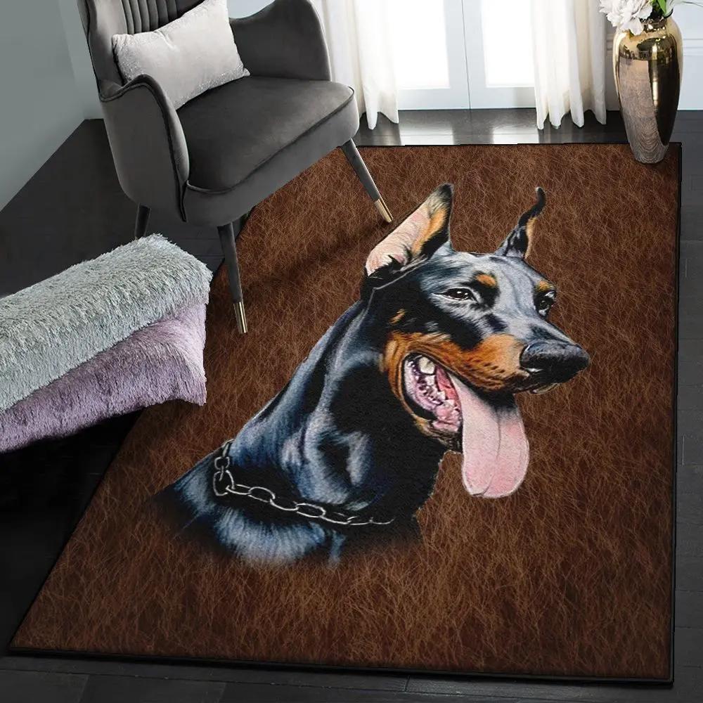 Doberman area rugs, doberman rug Rectangle Rug