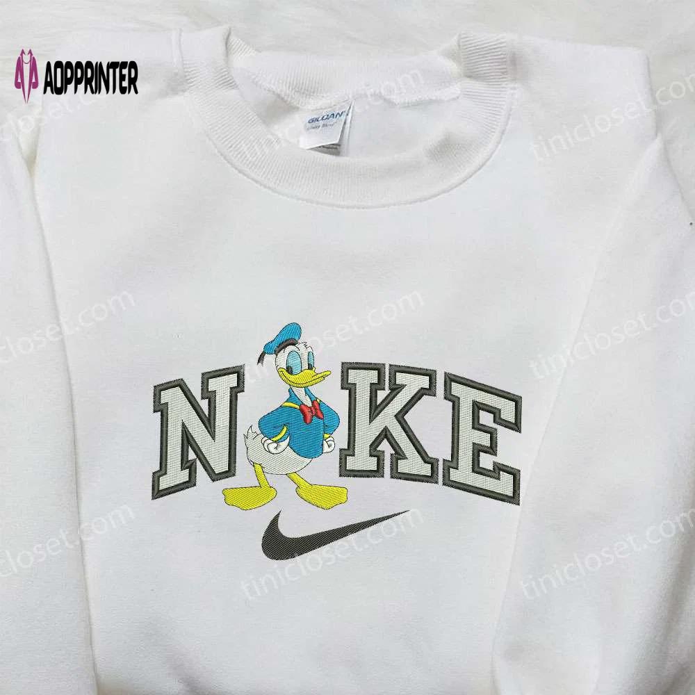Donald duck x nike embroidered shirt – unique custom design for fans Embroidered Shirt