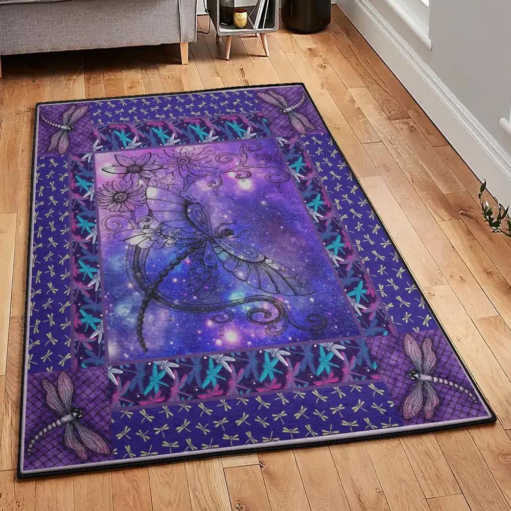 Dragonfly modern rugs, dragonfly rug Rectangle Rug