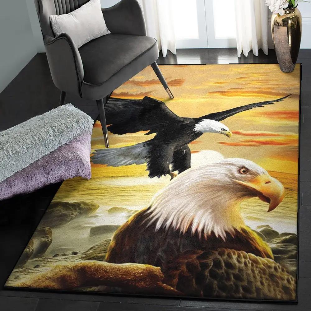 Eagle patriotic carpets for living room, eagles rug Rectangle Rug