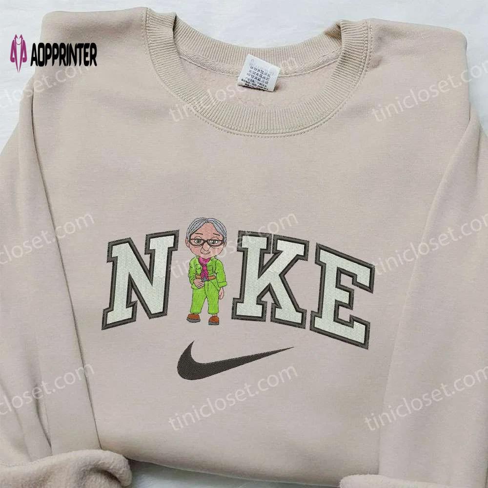 Ellie fredricksen x nike swoosh embroidered shirt – custom up shirt Embroidered Shirt