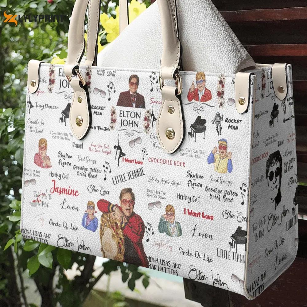 Elton john lover leather hand bag gift for women’s day – perfect women s day gift 3170 Women Leather Hand Bag