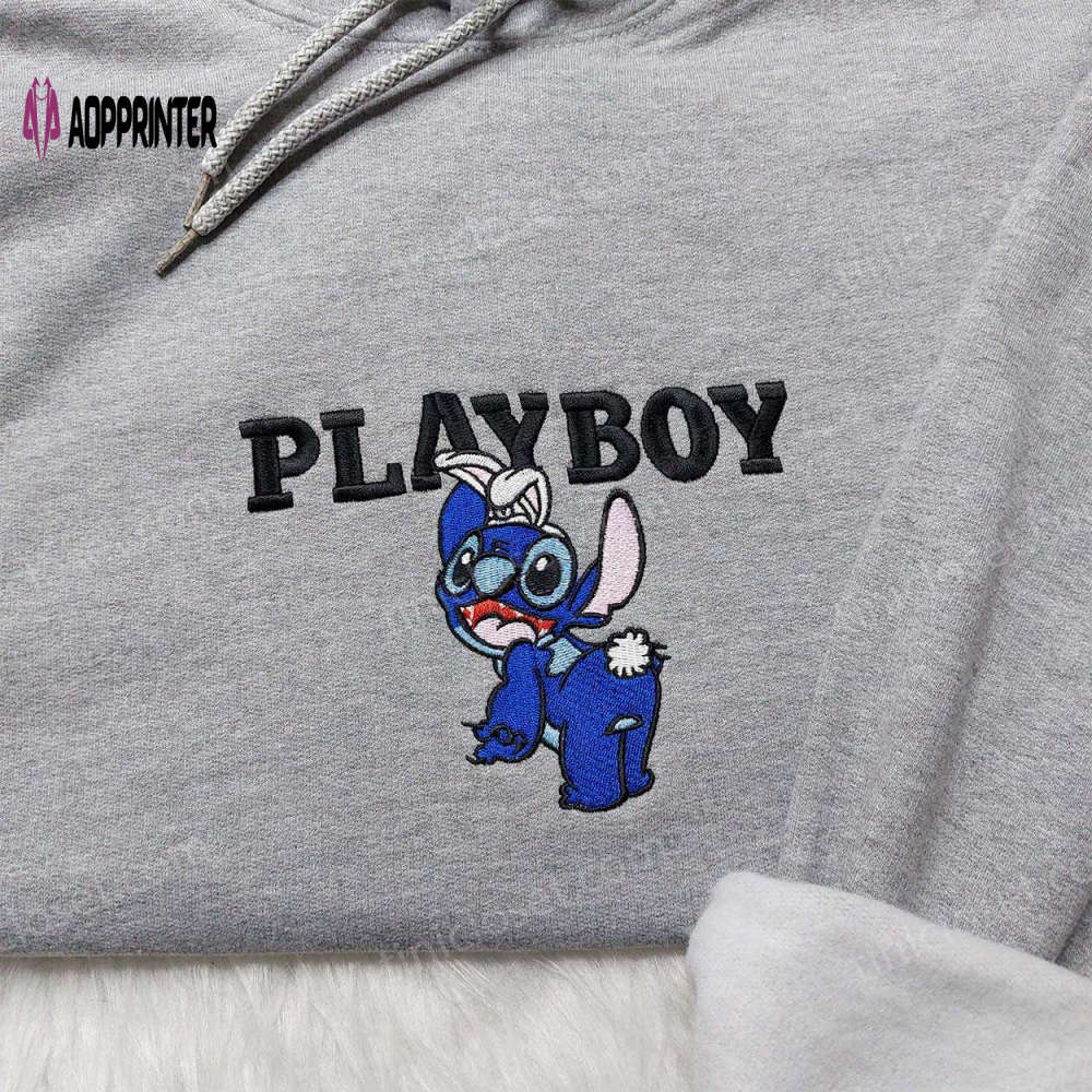 Embroidered playboy shirt disney sweatshirt & cute hoodie: stylish & unique designs Embroidered Shirt