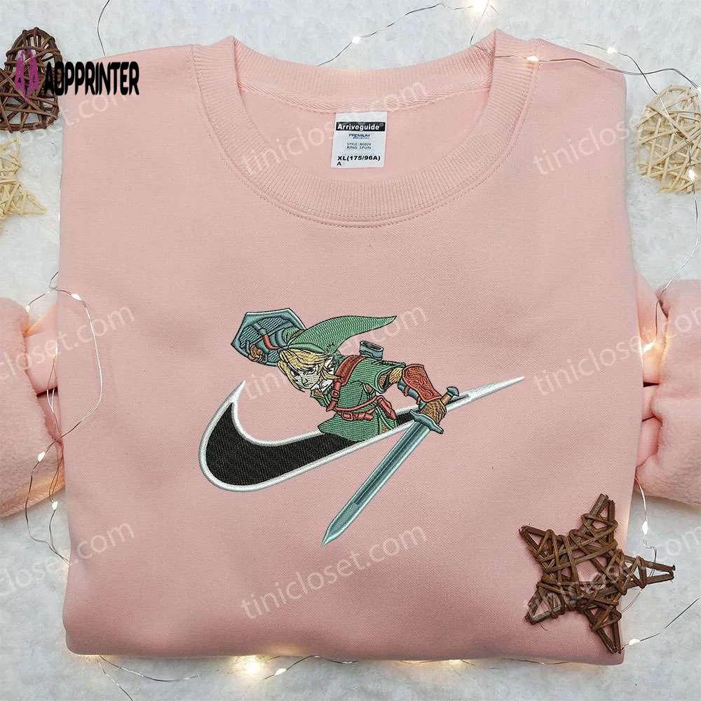 Exclusive link x nike embroidered hoodie & zelda shirt: epic nike inspired designs Embroidered Shirt