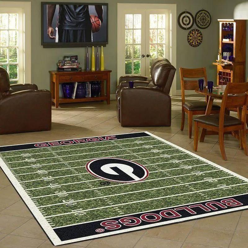 Georgia bulldogs area rug ncaa carpet living room rug regtangle carpet Rectangle Rug