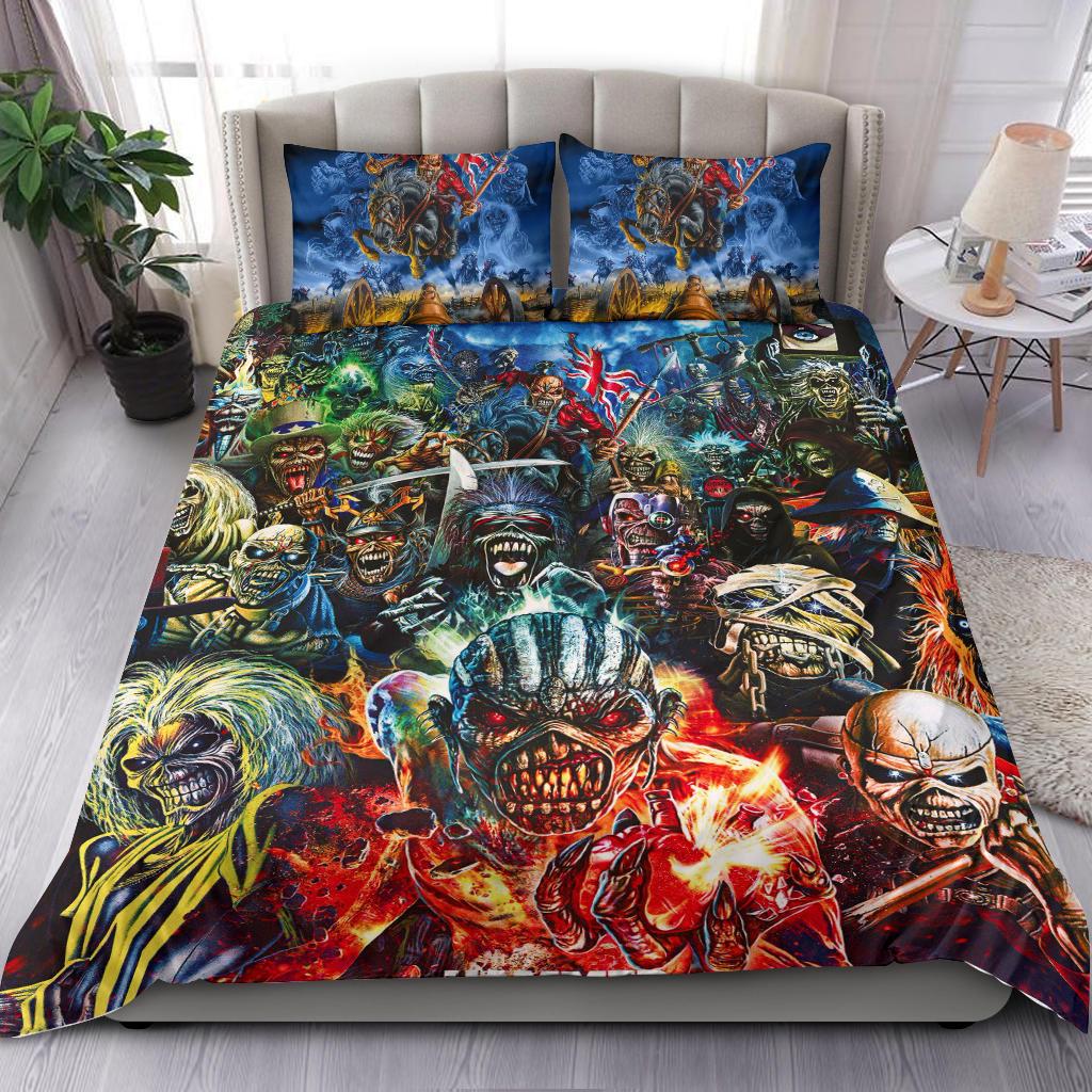 Gift for fans - iron maiden music band ver6 full bedding set Bedding Sets