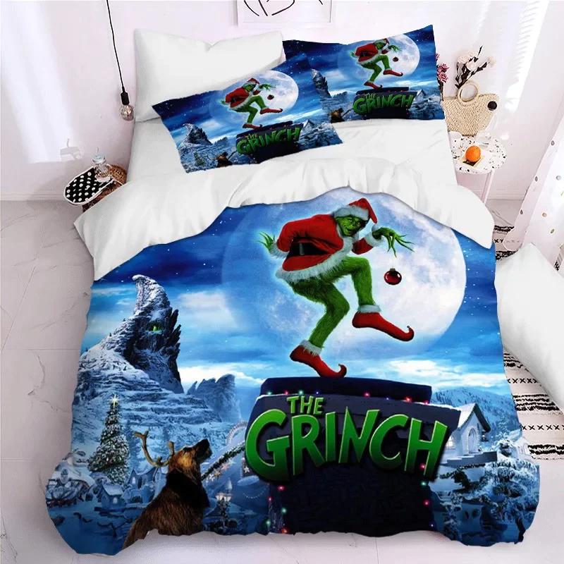 Gift for holidays - how the grinch stole christmas full bedding set Bedding Sets